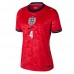 England Declan Rice #4 Borta Kläder Dam VM 2026 Kortärmad